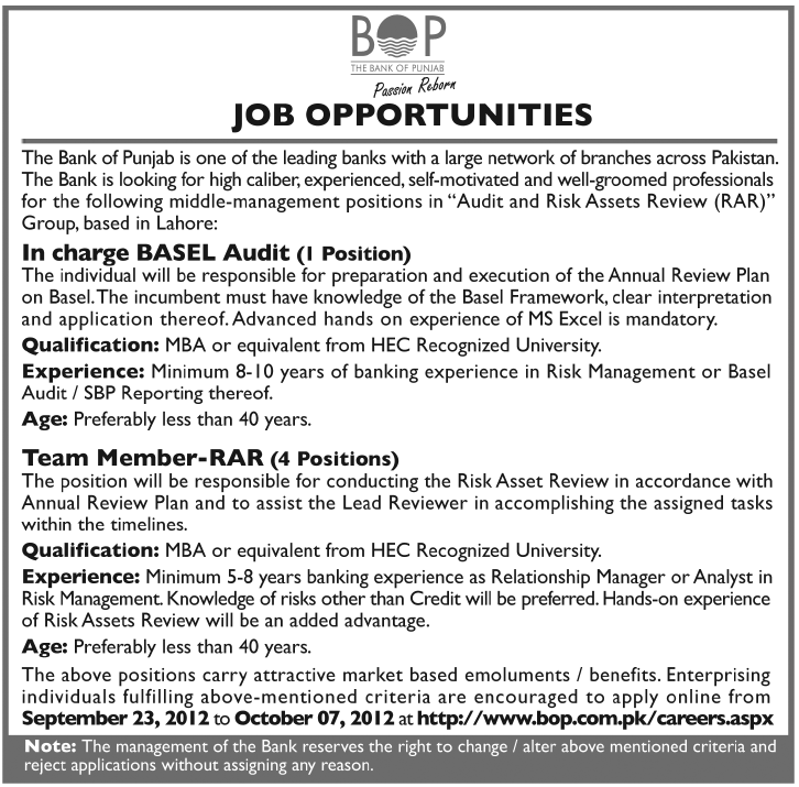 the-bank-of-punjab-bop-requires-staff-bank-jobs-in-lahore-the-news